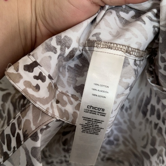 Chicos tunic shirt button down wrinkle‎ resistant cotton medium oversized - Picture 4 of 4